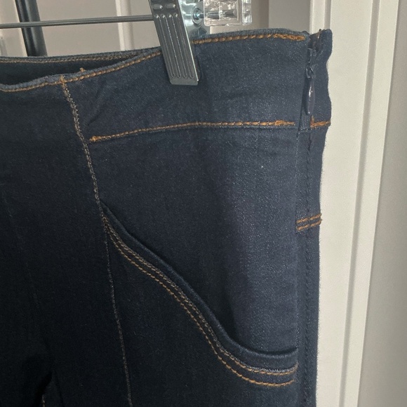 INC Woman Dark Wash Side Zip jeans, size 14W - Picture 2 of 5